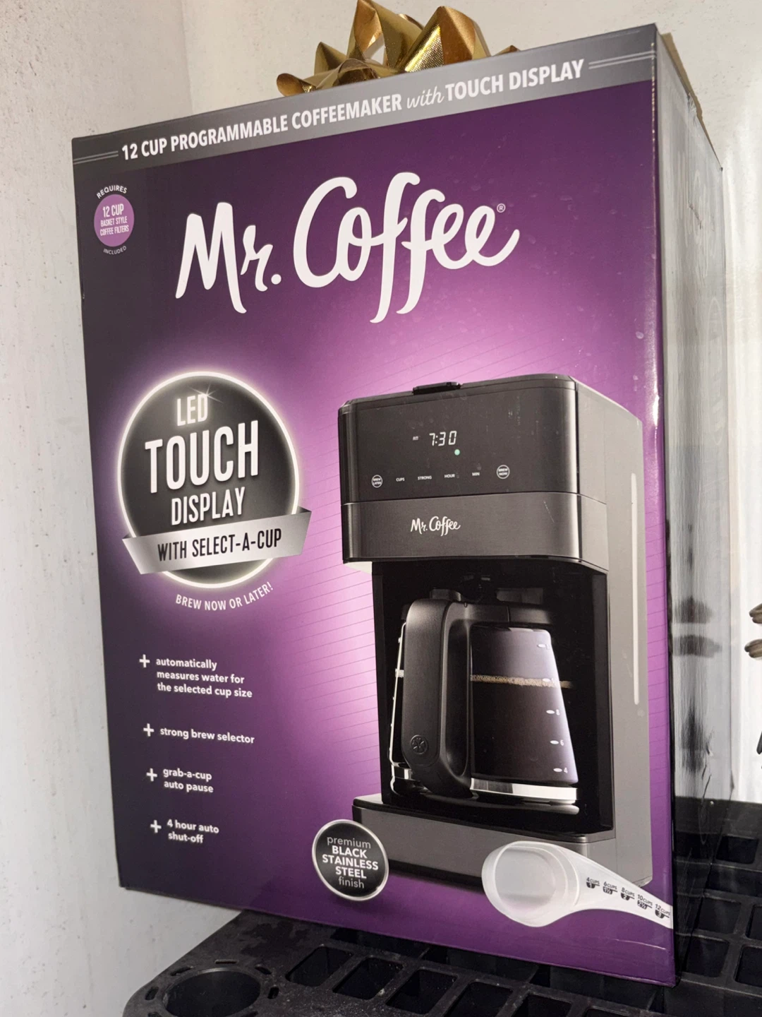 Mr. Coffee 12-Cup Programmable Coffeemaker with Touch Display