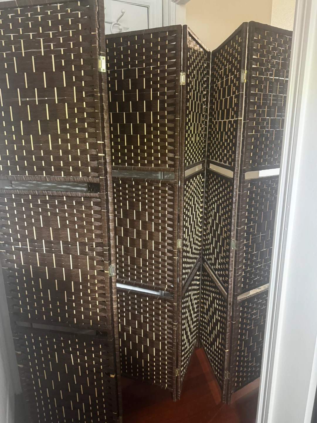 6-Panel Woven Room Divider Screen