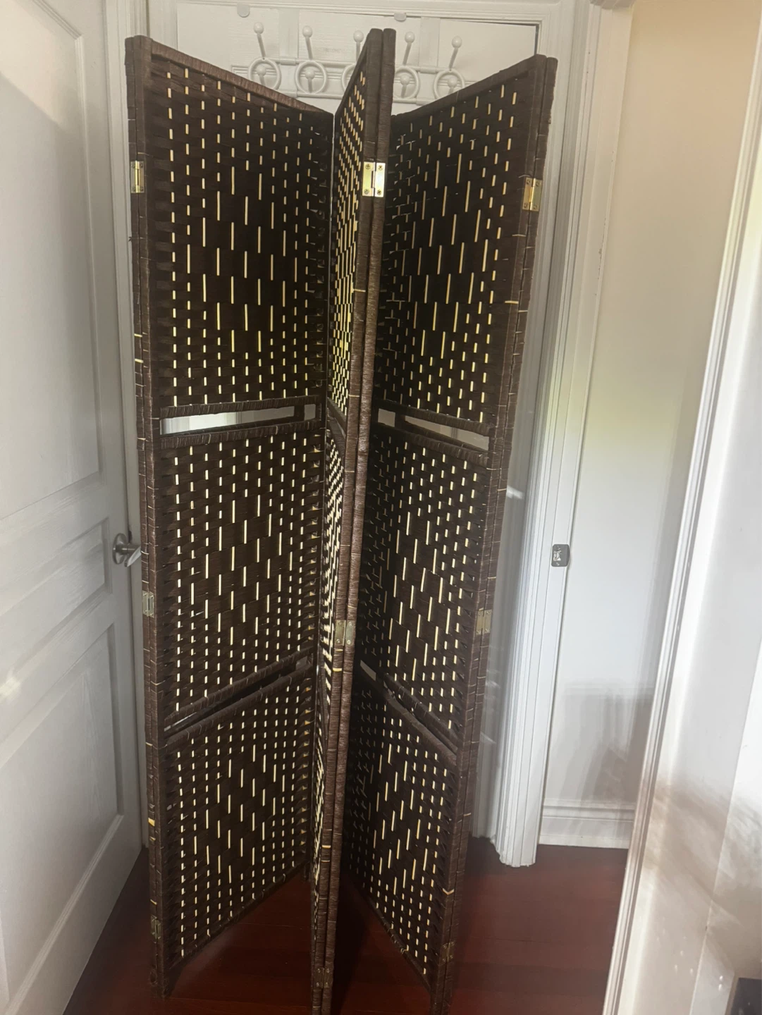 6-Panel Woven Room Divider Screen - photo 2