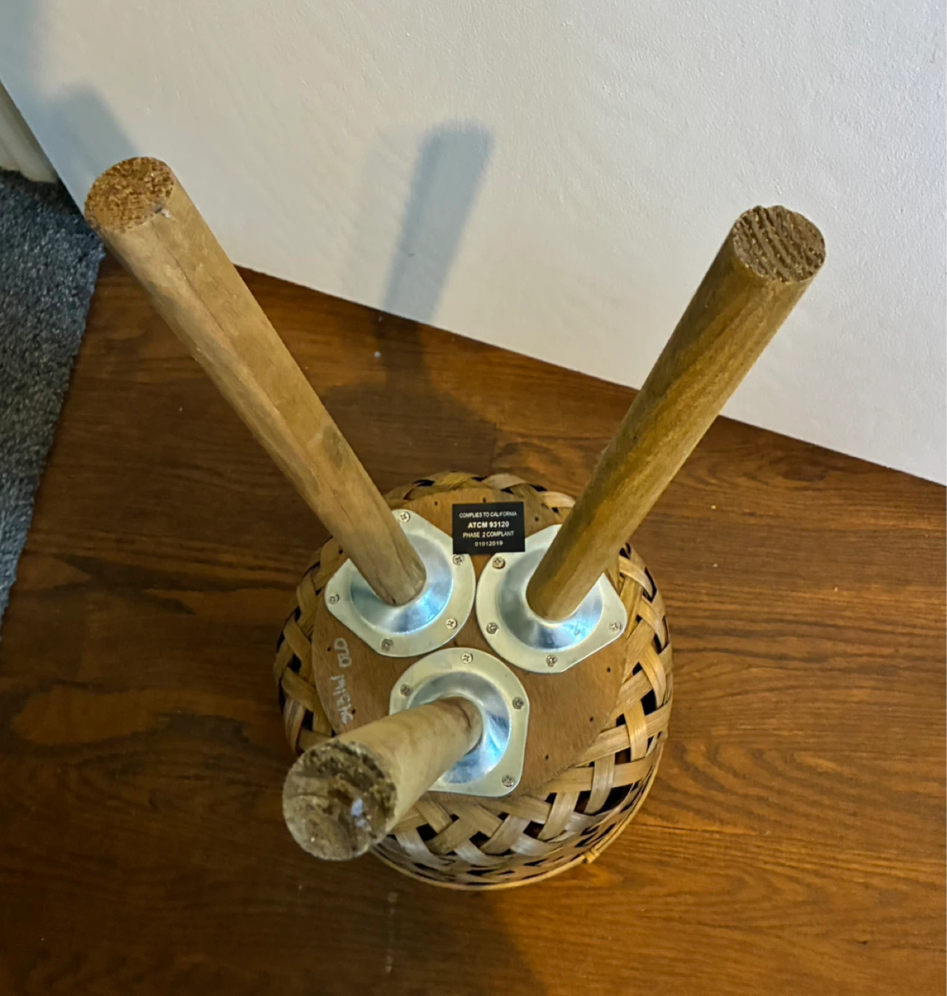Woven Basket Plant Stand - photo 3