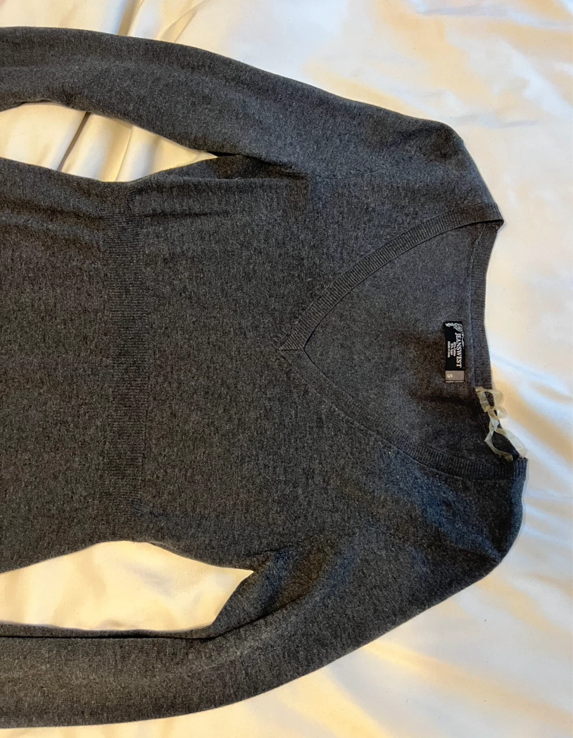 Women’s Grey V-Neck Sweater Dress - Size S - photo 3