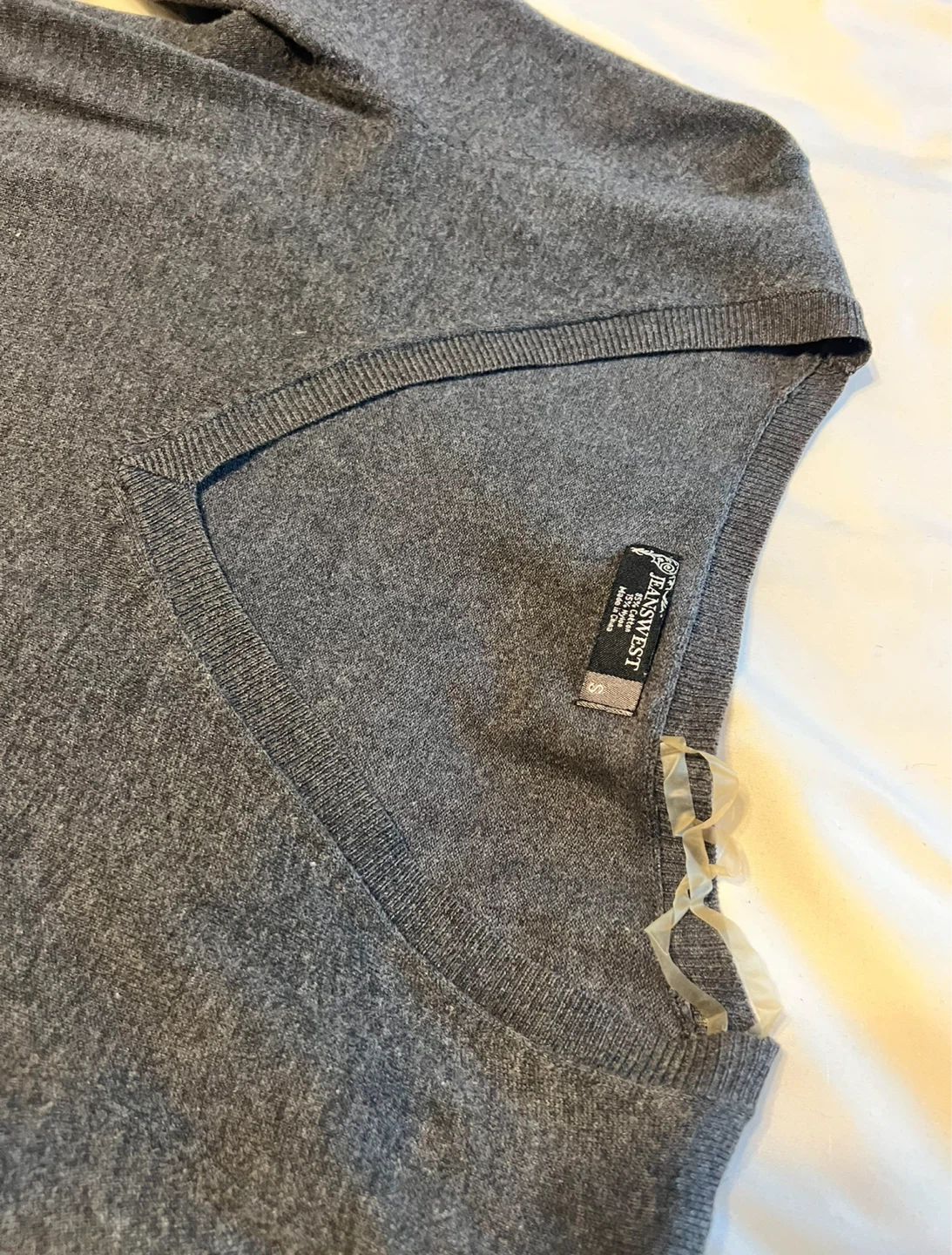Women’s Grey V-Neck Sweater Dress - Size S - photo 4
