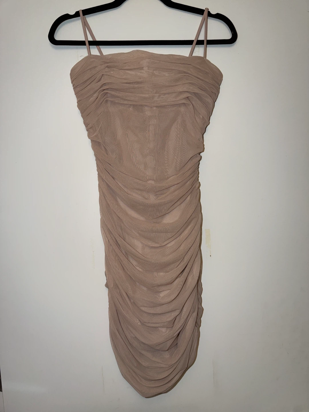 Ruched Mesh Mini Dress - photo 5
