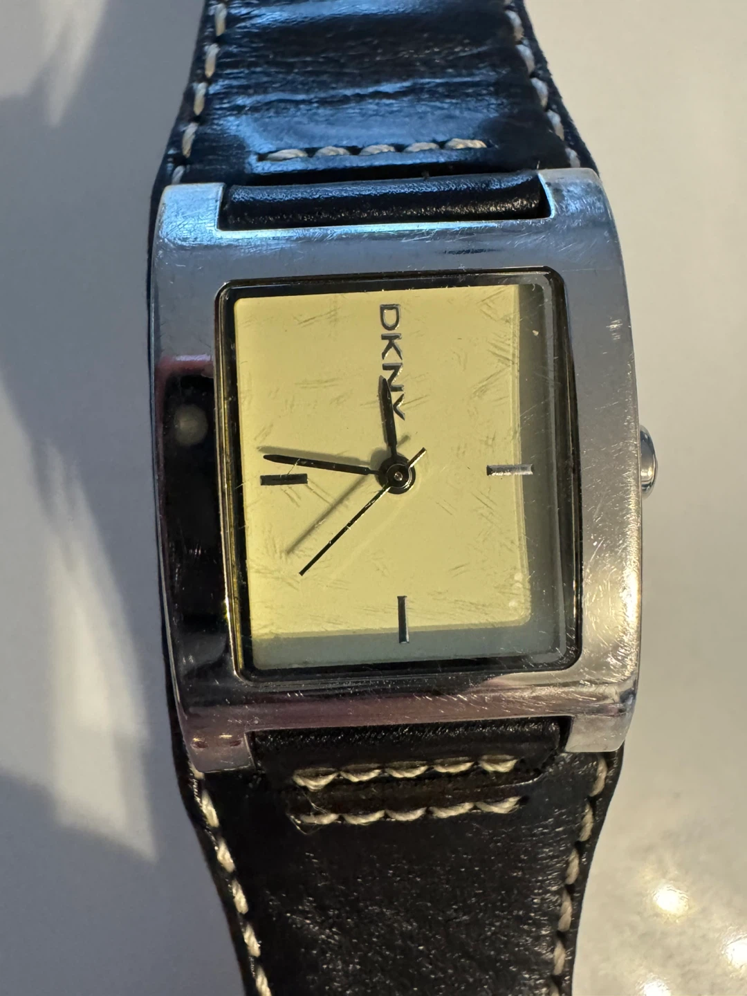 DKNY Women's Square Face Leather Strap Watch - photo 2