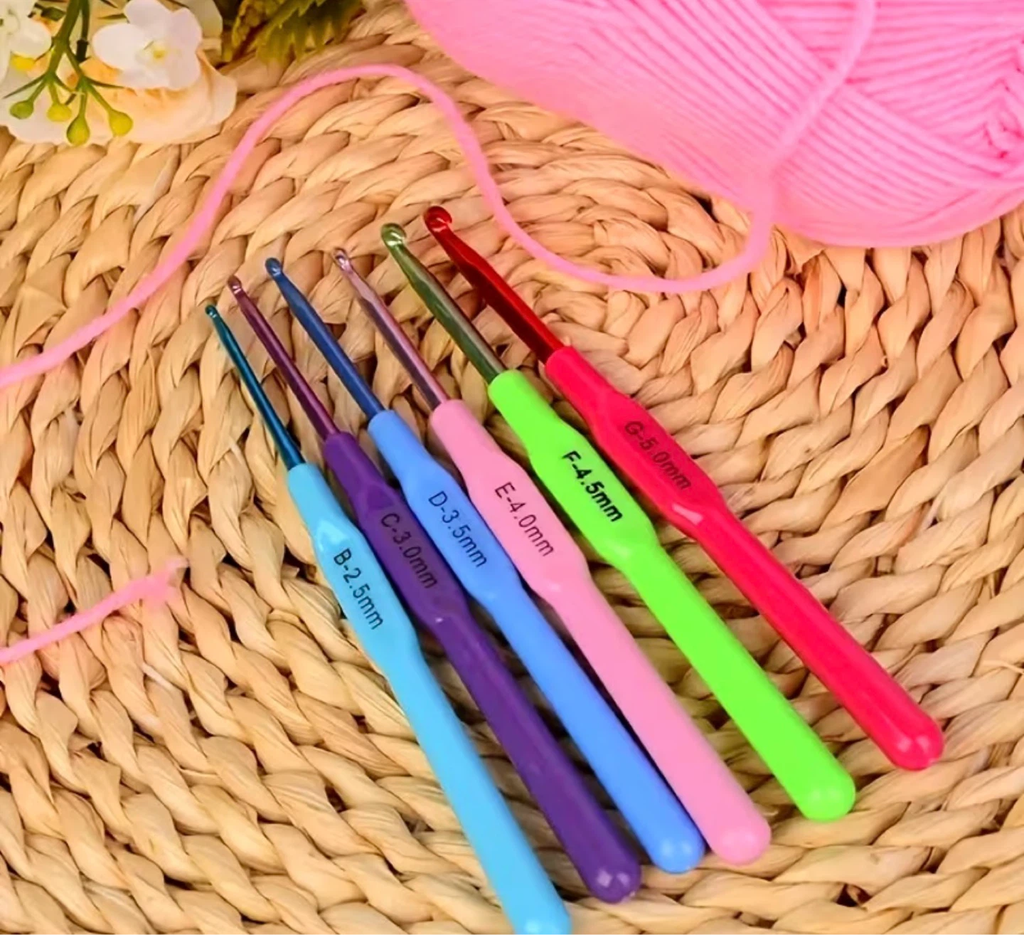 Candy Color Crochet Hook Set - 6 Pieces