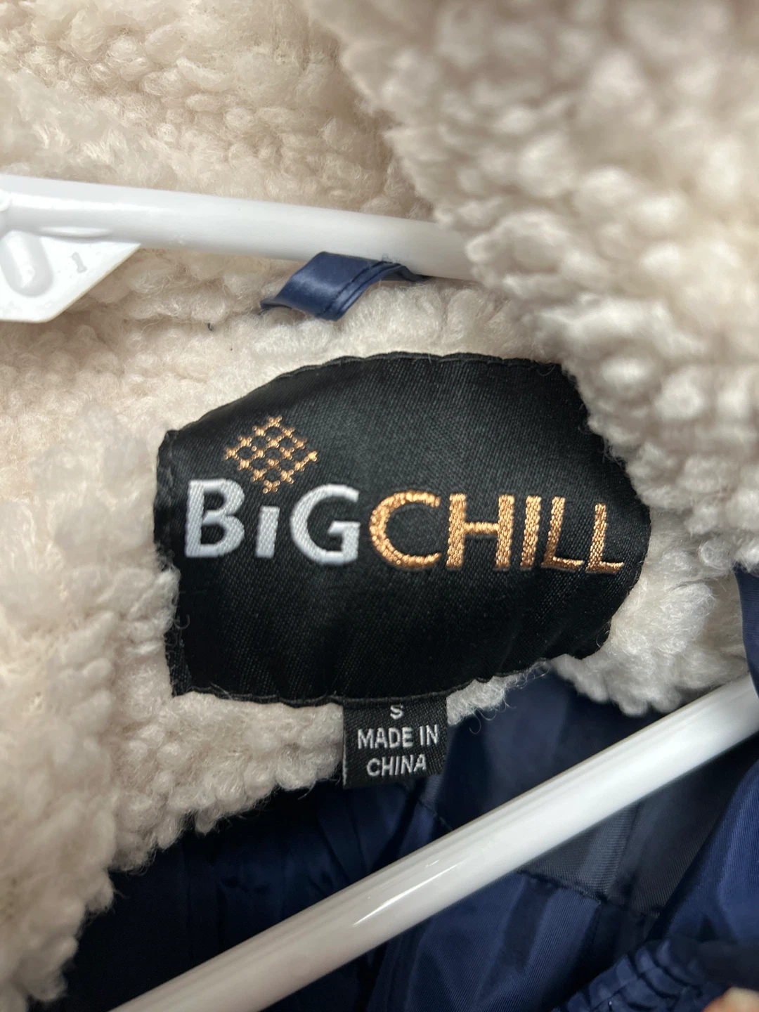 Big Chill Quilted Parka Jacket - Navy Blue - Size S - photo 5