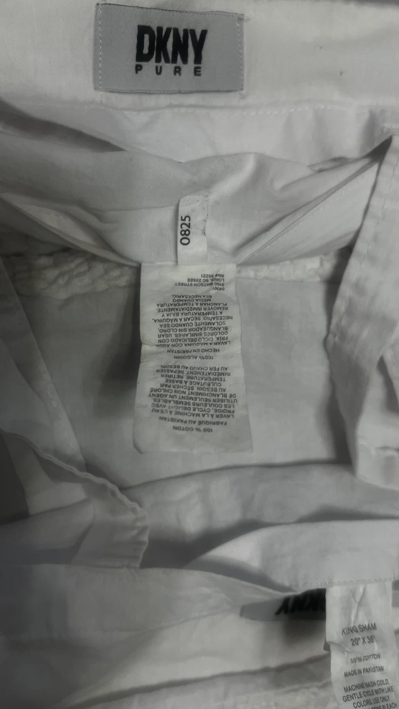 DKNY Pure King Sham & comforter set White 100% Cotton - photo 5