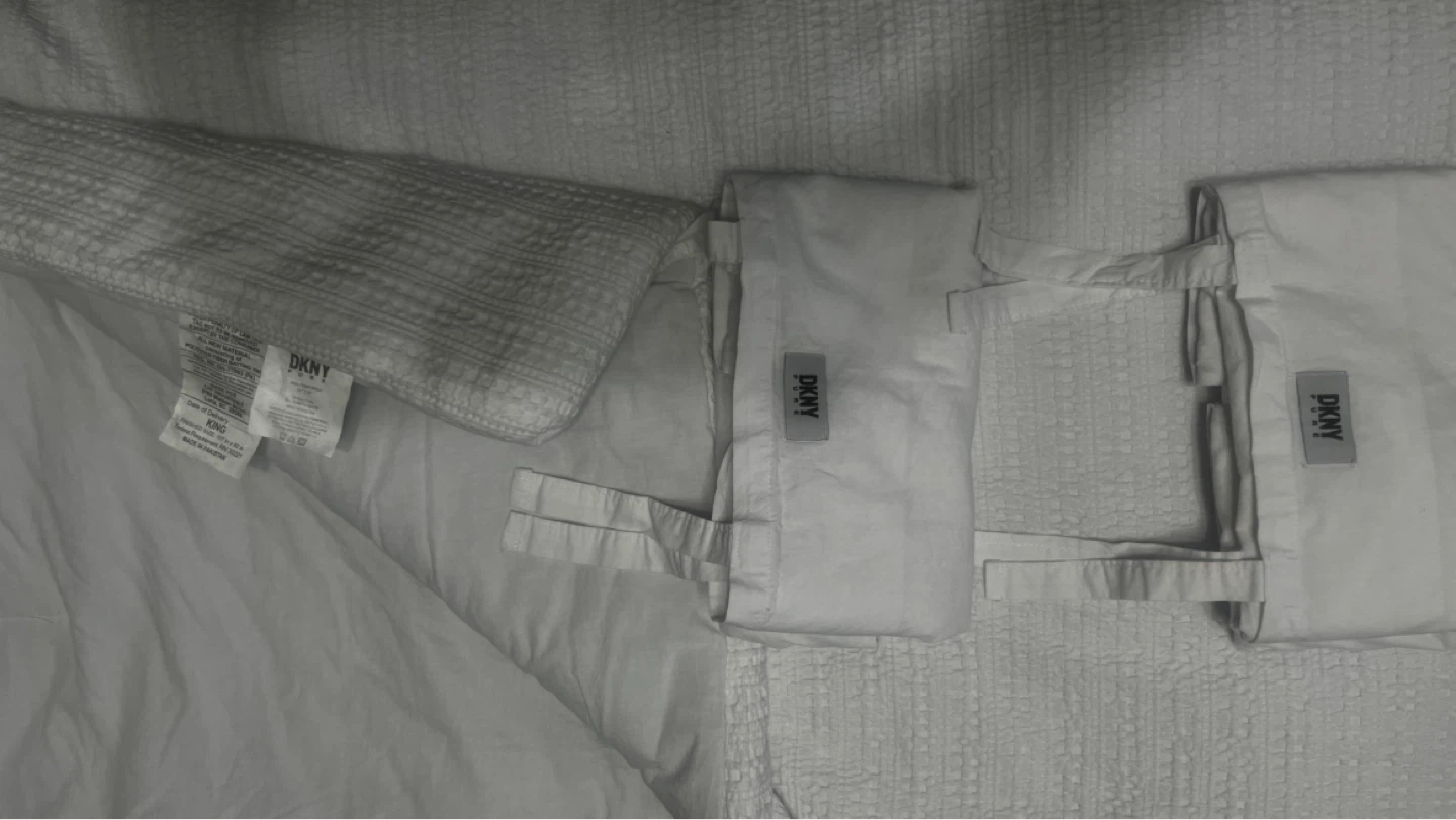 DKNY Pure King Sham & comforter set White 100% Cotton - photo 2