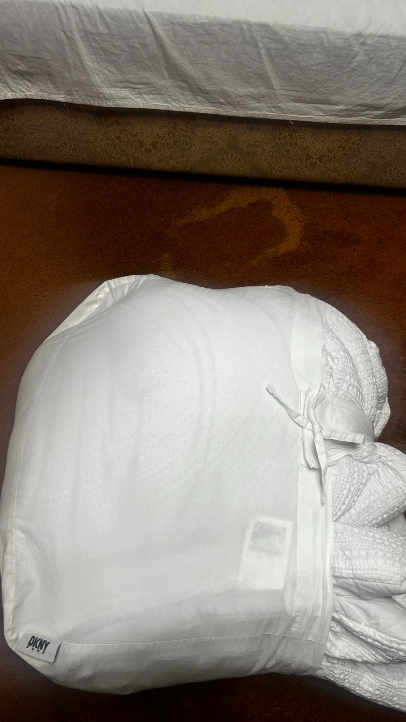 DKNY Pure King Sham & comforter set White 100% Cotton - photo 4