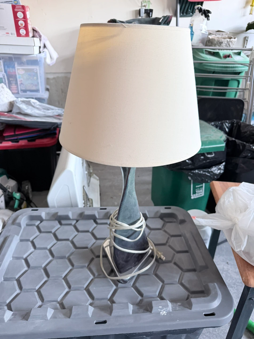 Table Lamp with Cream Shade