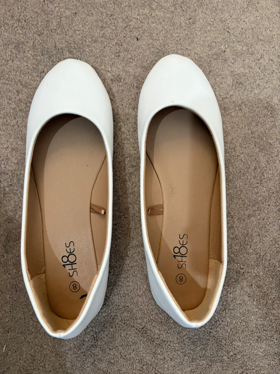White ballet flats - 8 Shoes