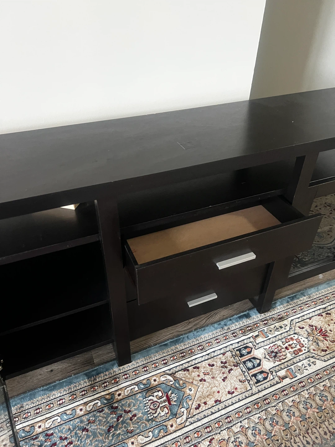 Dark Brown TV Stand with 3 Drawers and 2 Cabinets - photo 3