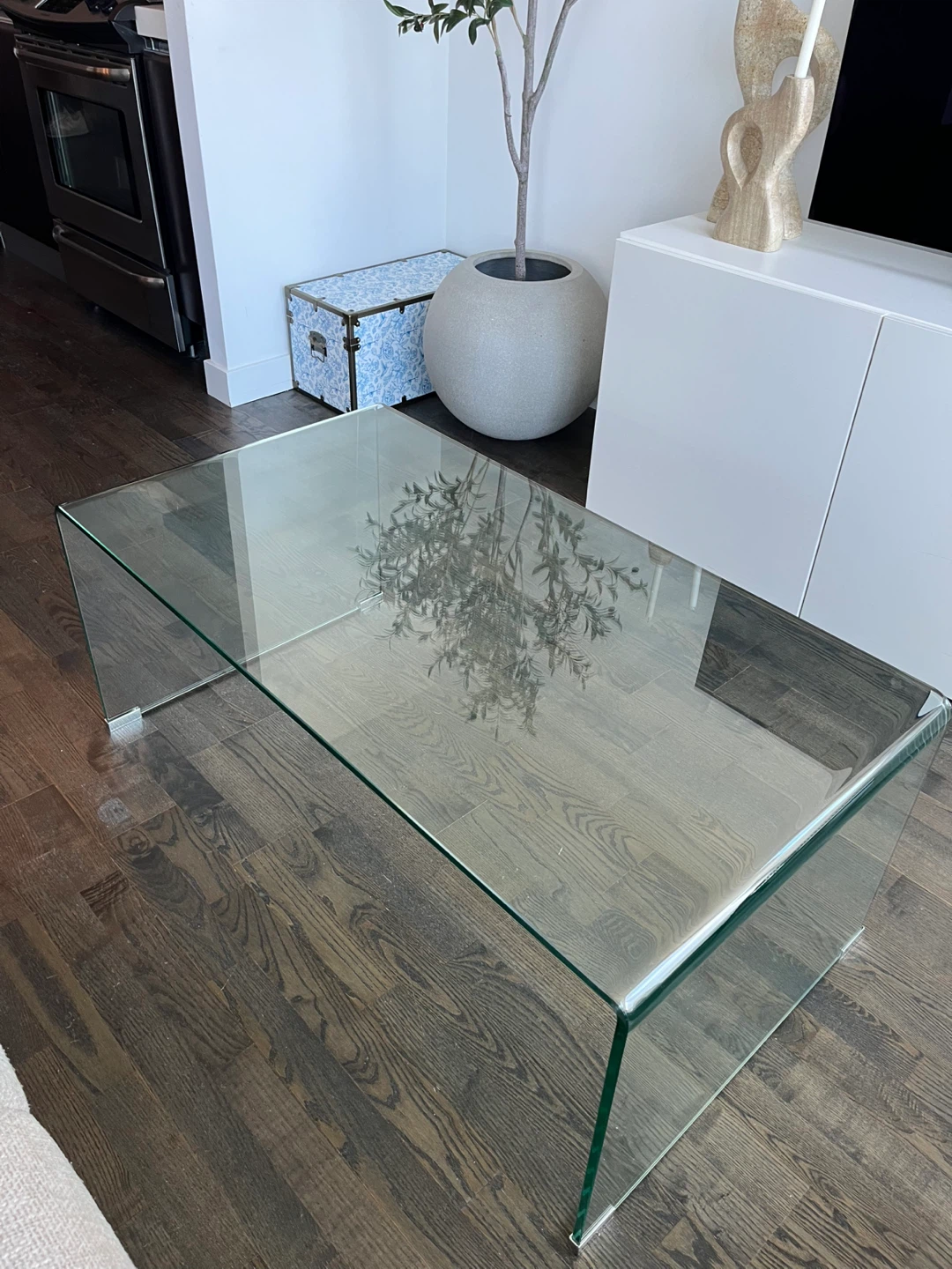 Clear Glass Coffee Table - photo 2
