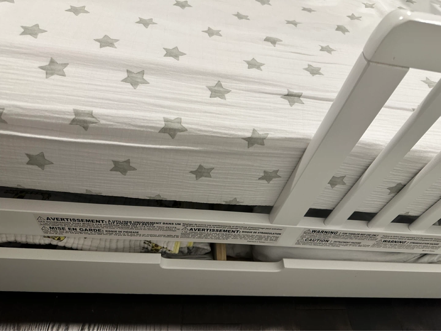 White Wooden Baby Crib + Mattress - photo 5