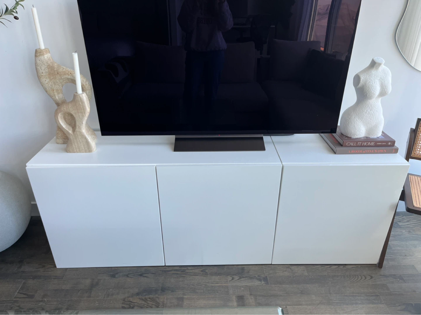 White TV Stand / Media Console - photo 3