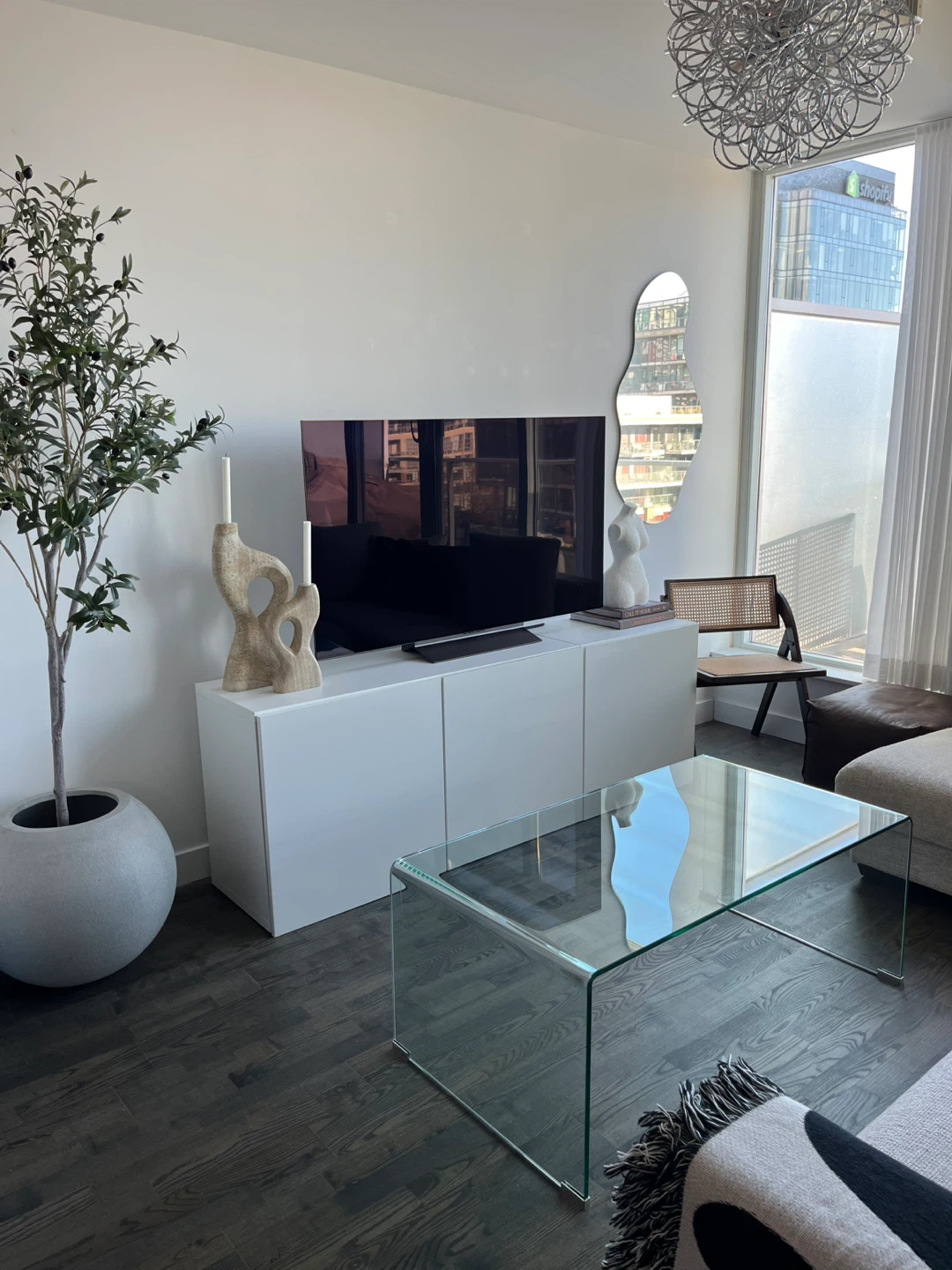 White TV Stand / Media Console - photo 4