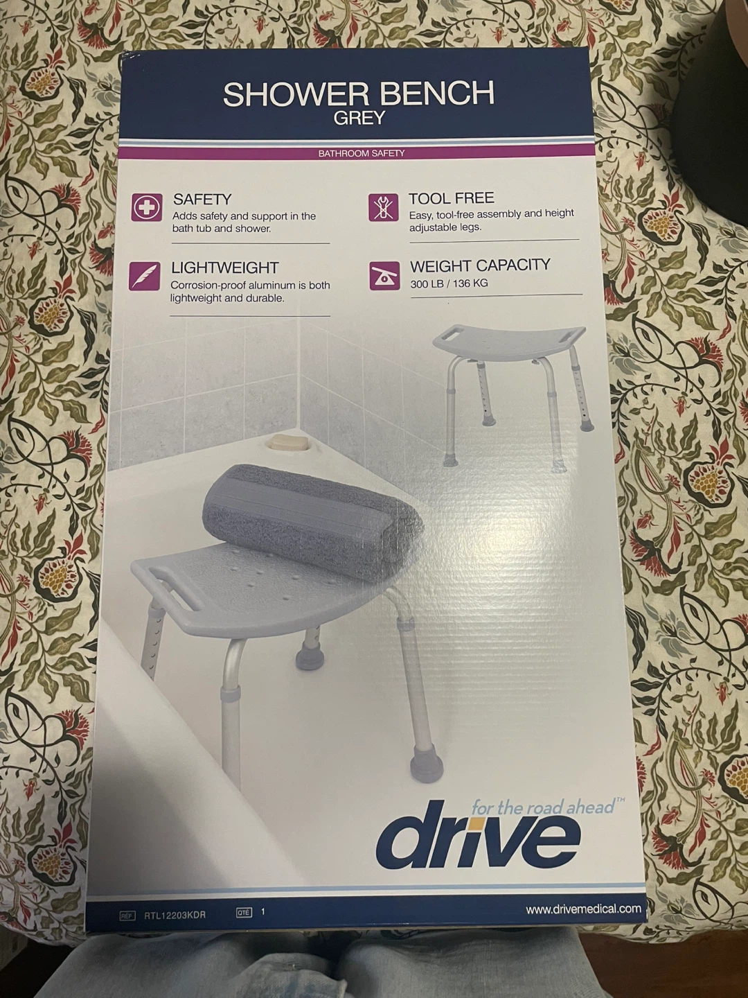 Drive Shower Bench - Grey - photo 2