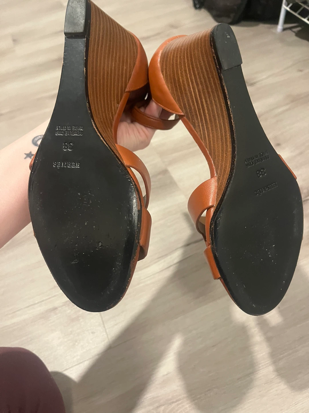 Hermès Wedge Sandals Size 38 - photo 2