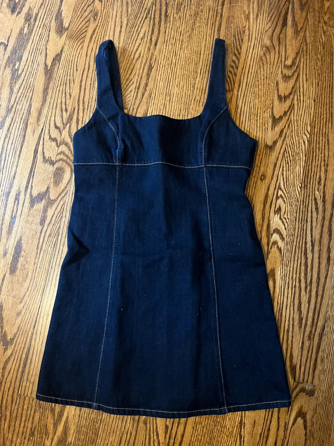 ZARA Denim Pinafore Dress - Size M