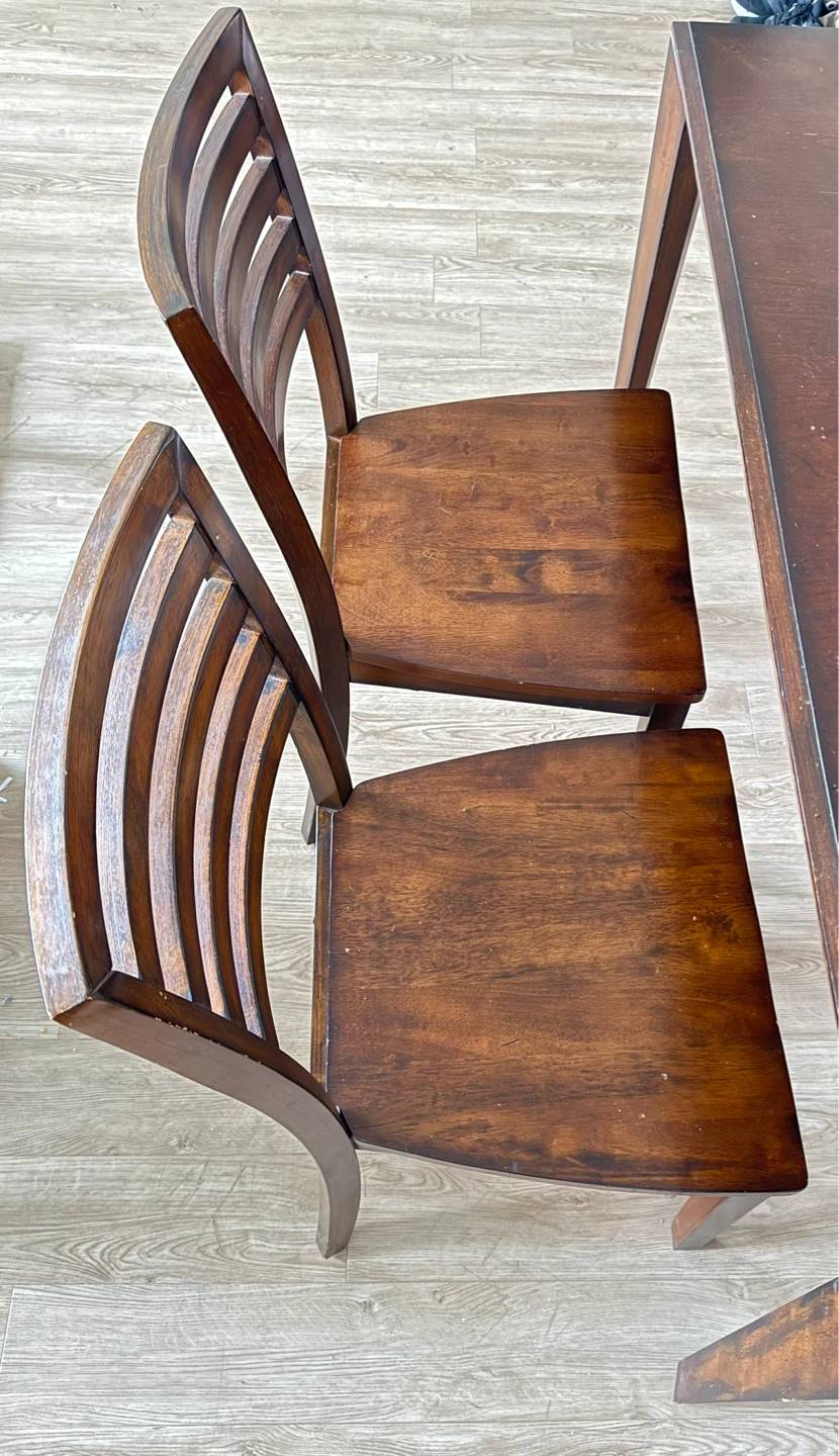 Wooden Dining Table and Chairs Set - photo 3