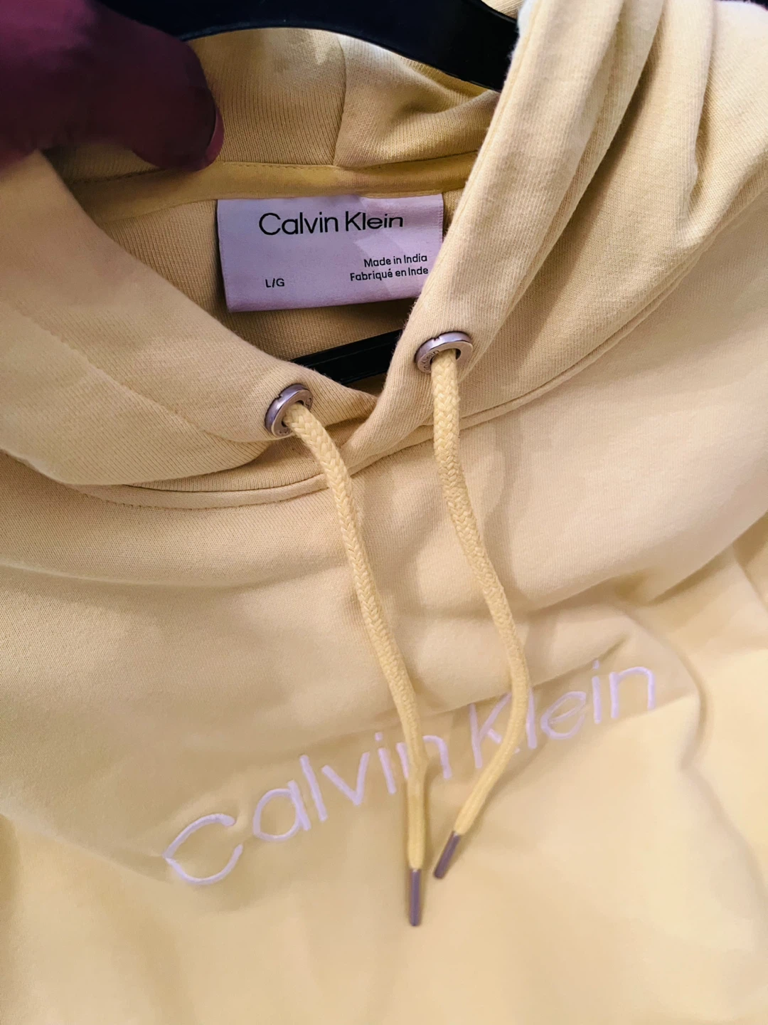 Calvin Klein Yellow Hoodie Size L
