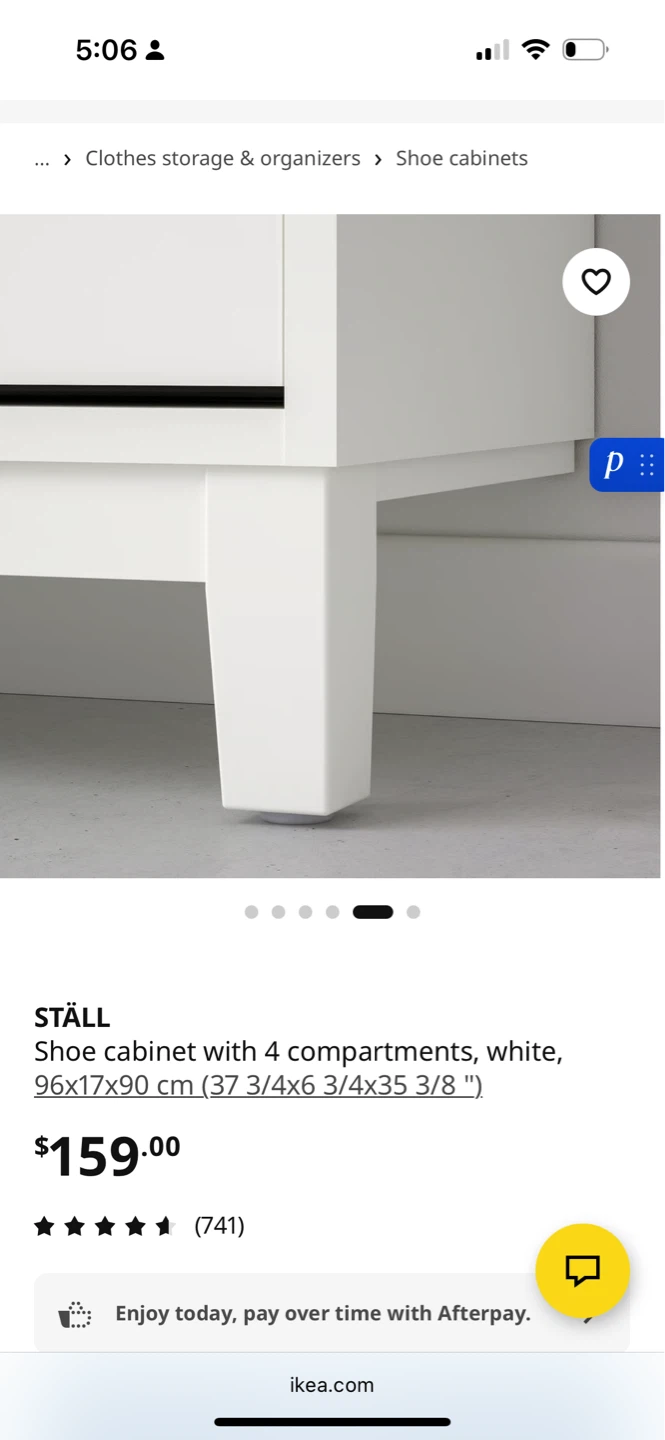 IKEA STÄLL White Shoe Cabinet with 4 Compartments - photo 4