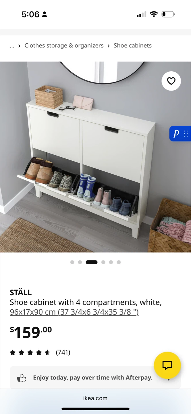 IKEA STÄLL White Shoe Cabinet with 4 Compartments - photo 3