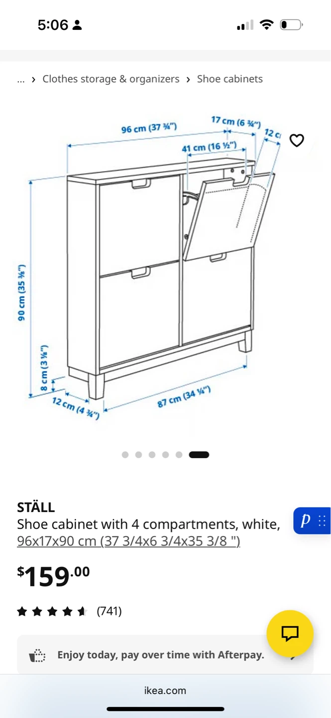 IKEA STÄLL White Shoe Cabinet with 4 Compartments - photo 5