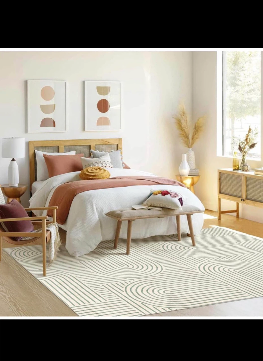 8x10 Printed Rug -Sage Green