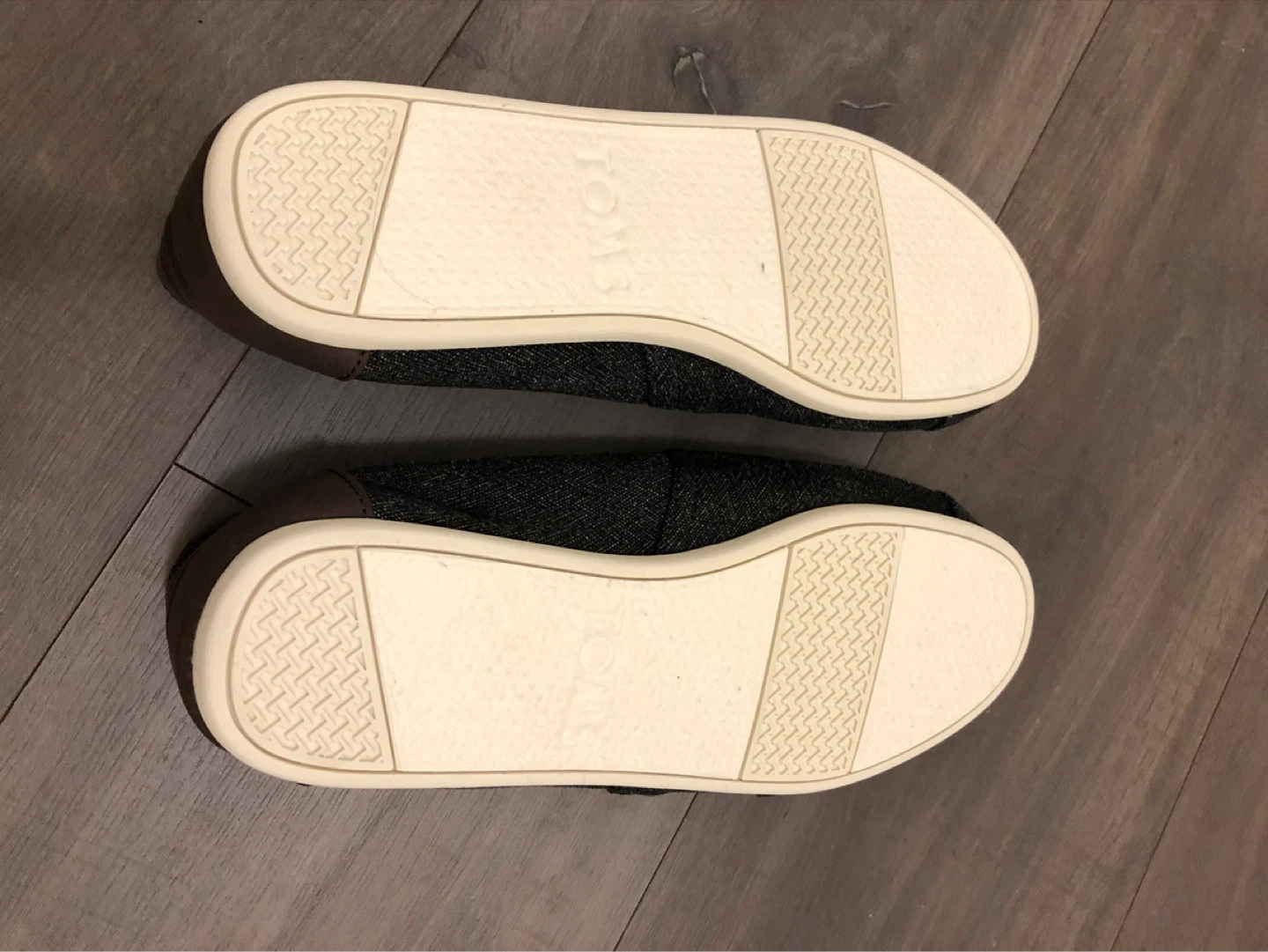 TOMS Women's Shoes Size 8.5 Charcoal Herringbone Flats - photo 2