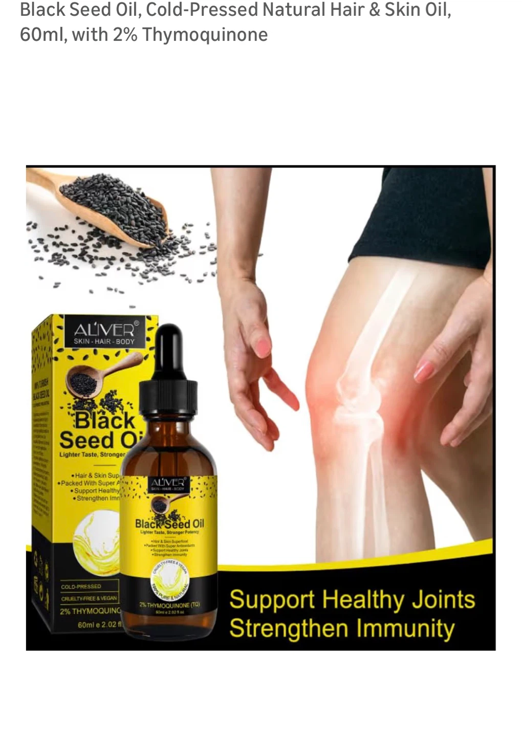 ALIVER Black Seed Oil for Hair & Skin - 60ml - photo 2