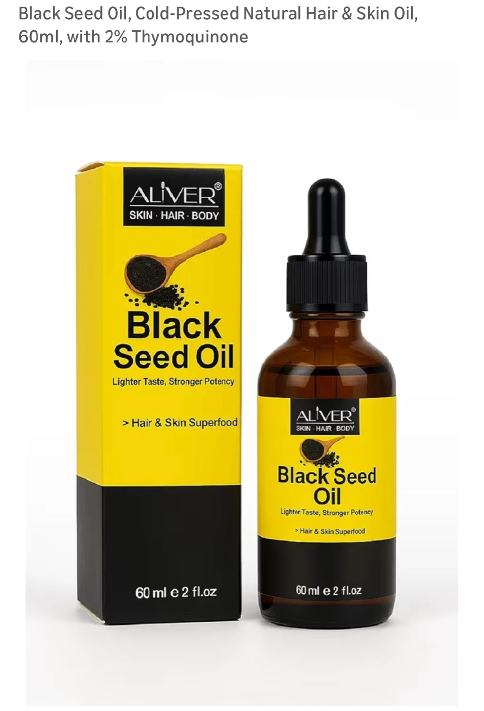 ALIVER Black Seed Oil for Hair & Skin - 60ml