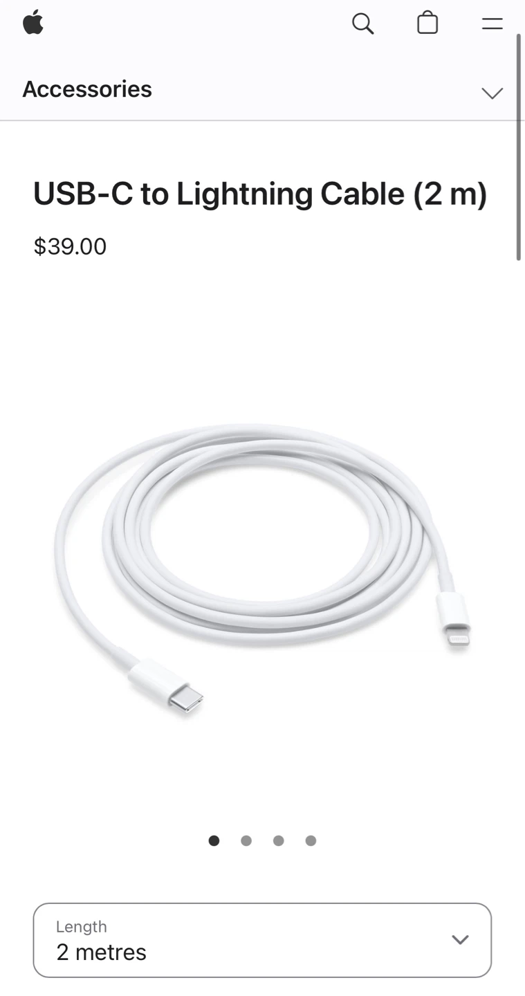 Apple USB-C to Lightning Cable (2 m) - photo 2