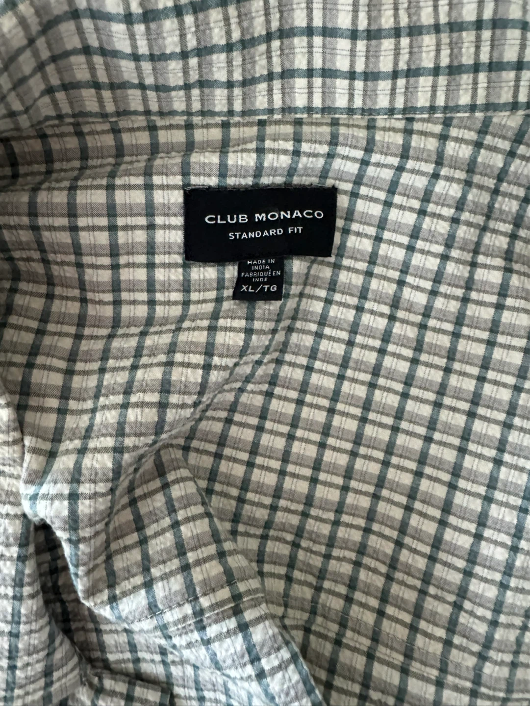 Club Monaco Standard Fit Plaid Short Sleeve Shirt XL/TG - photo 3