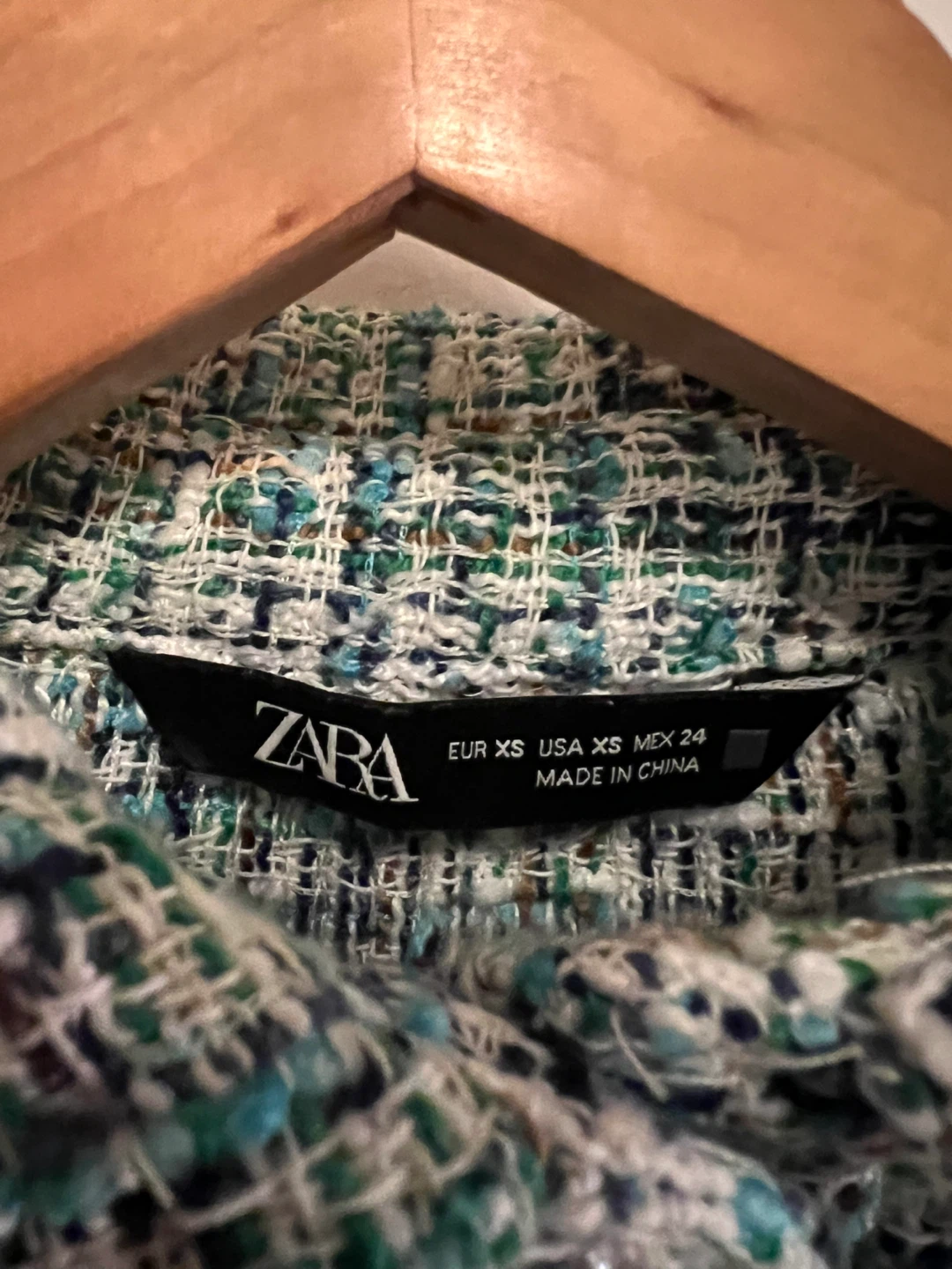 ZARA Tweed Cropped Shirt Size XS - photo 5