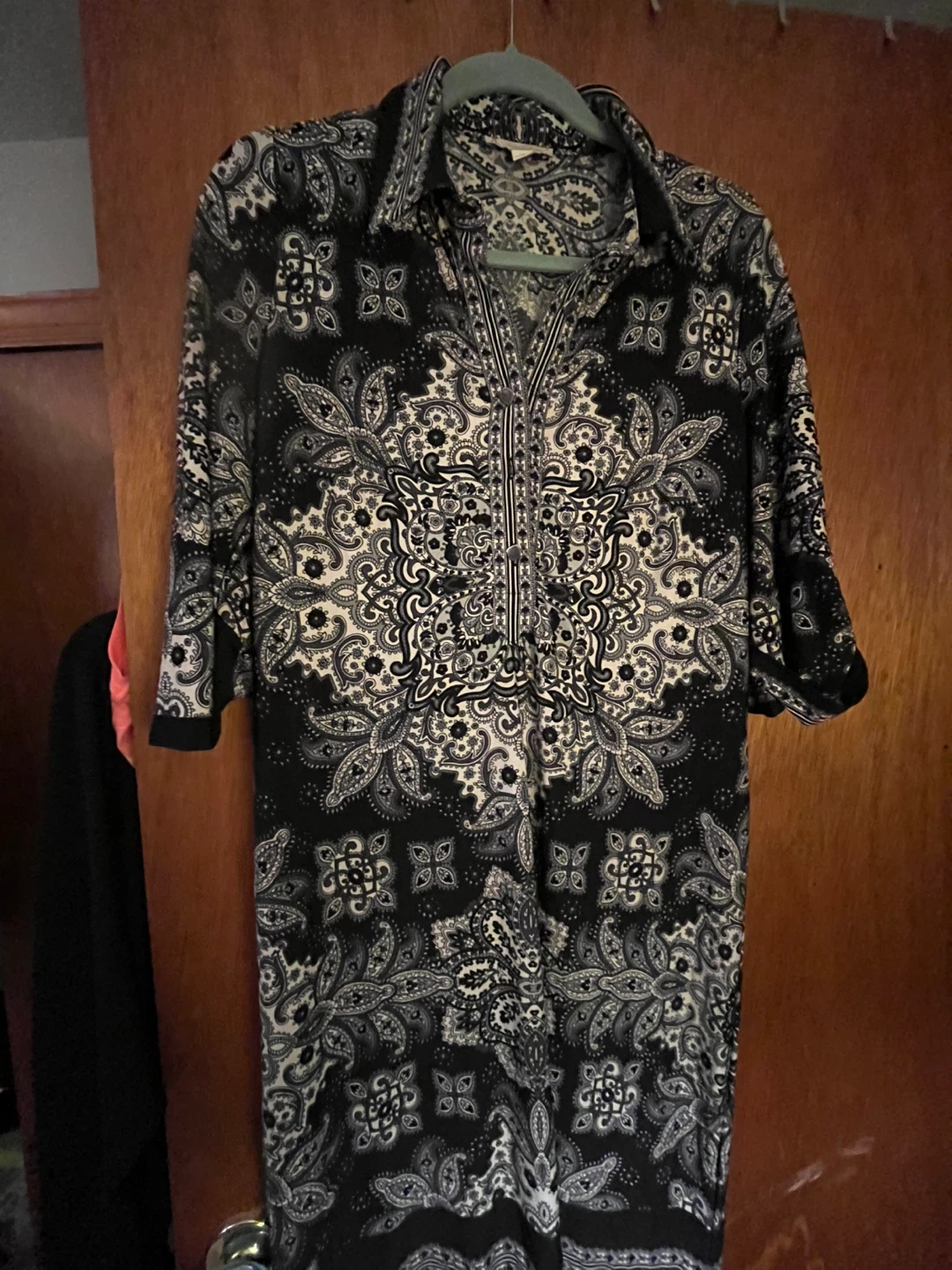 Christie Brand Paisley Print Shirt Dress Size 10 - photo 2