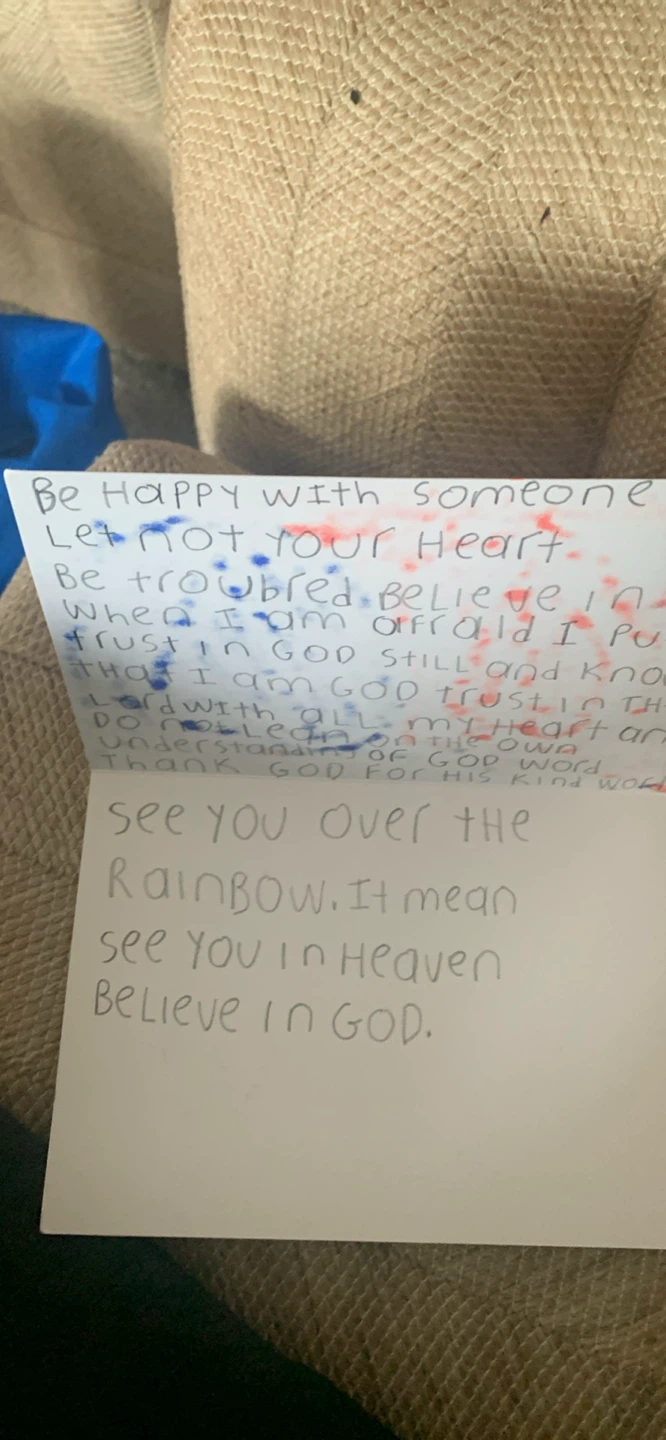 Handmade Birthday Card with Religious Message - photo 4