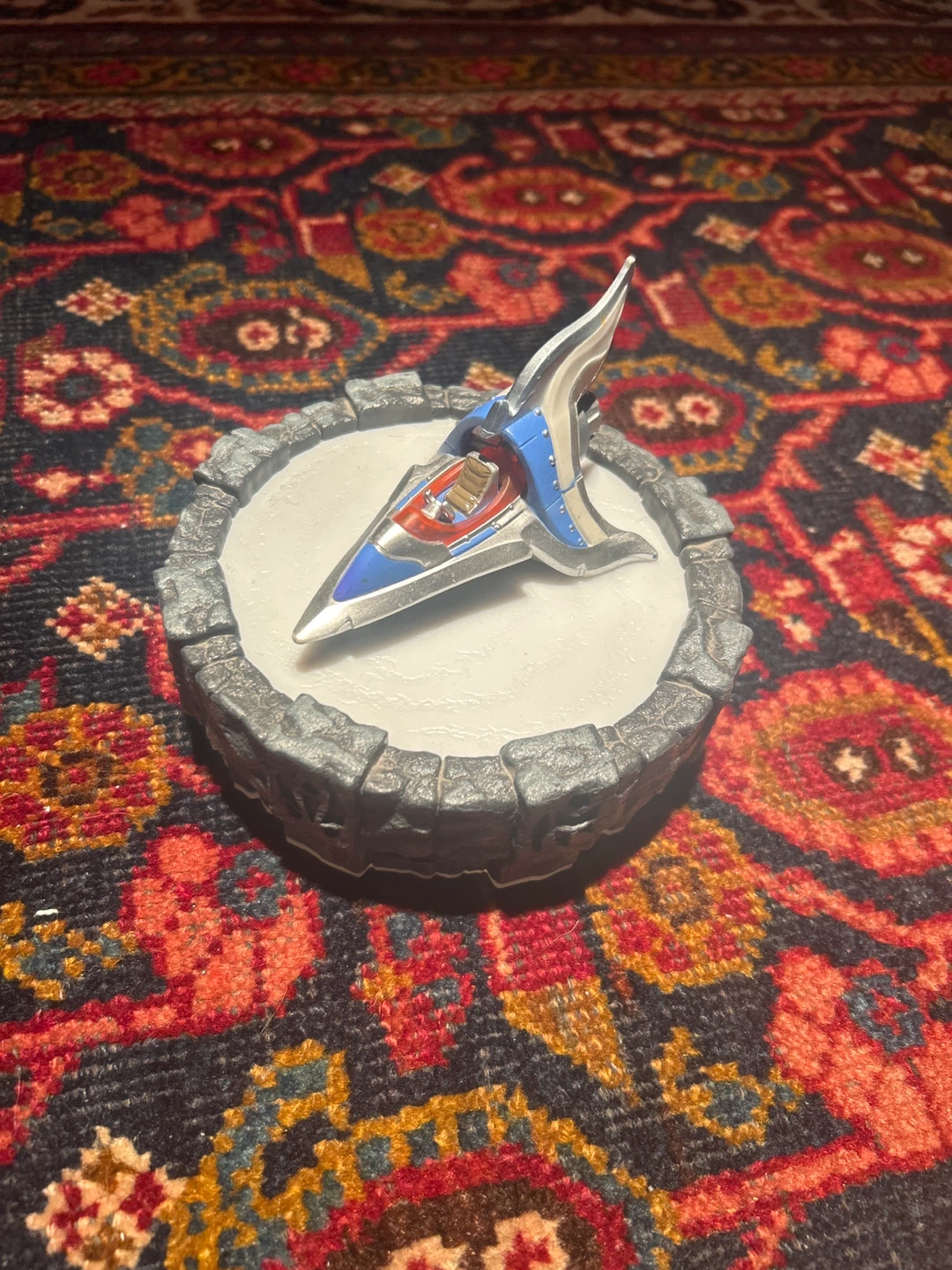 Silver and Blue Toy Spacecraft Accessory sky slicer