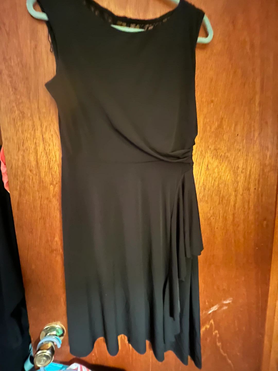 Black Lace Trimmed Cocktail Dress