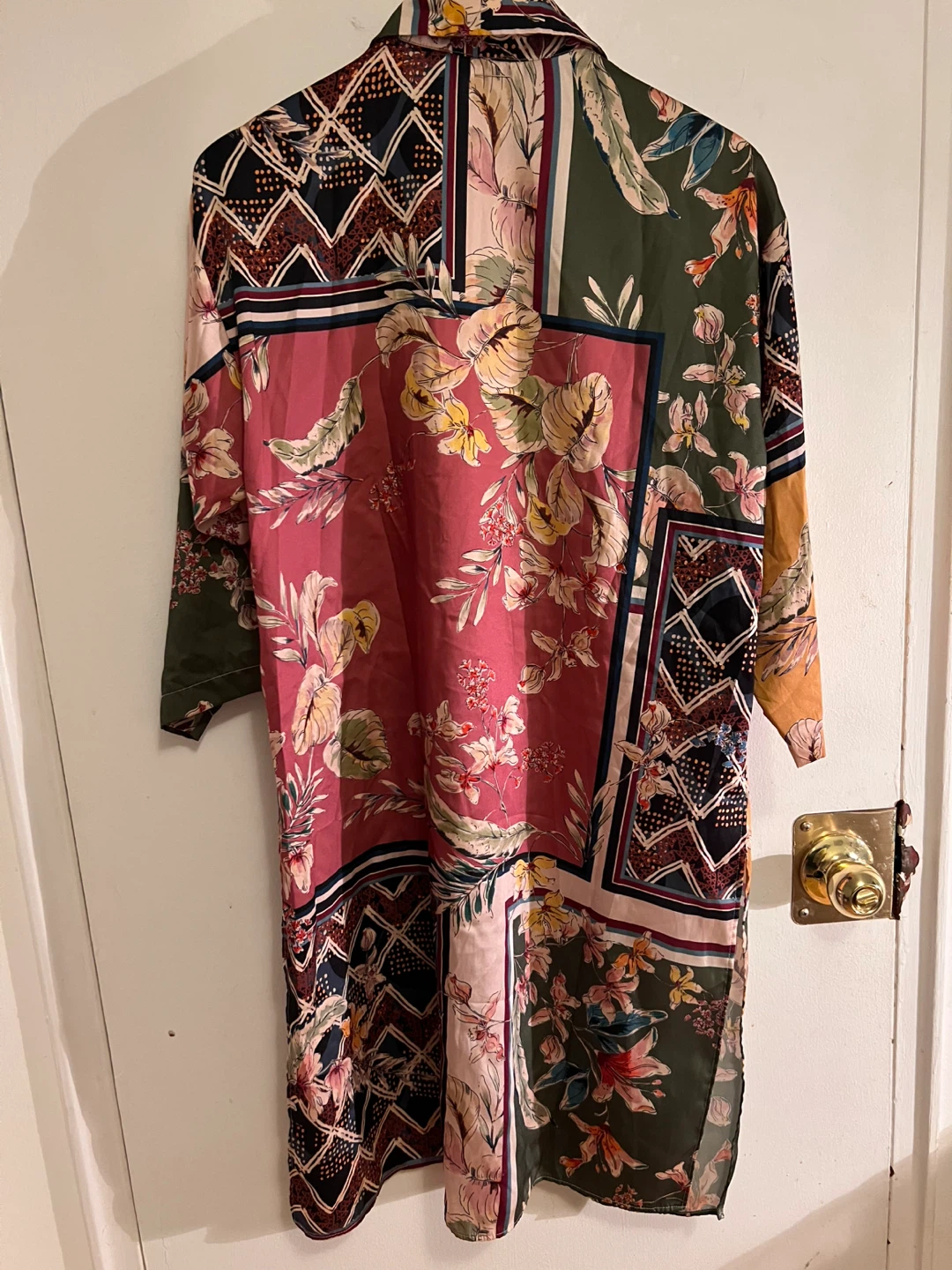 Zara Floral Print Oversized Shirt Dress - Size XS - photo 3
