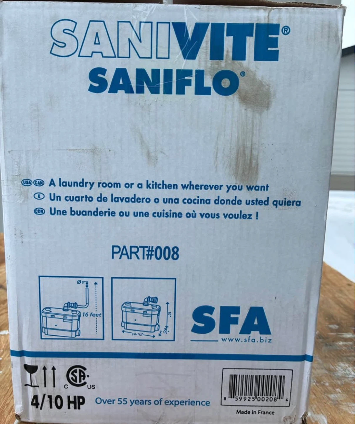 Sanivite Saniflo SaniVite 4/10 HP Pump - photo 2