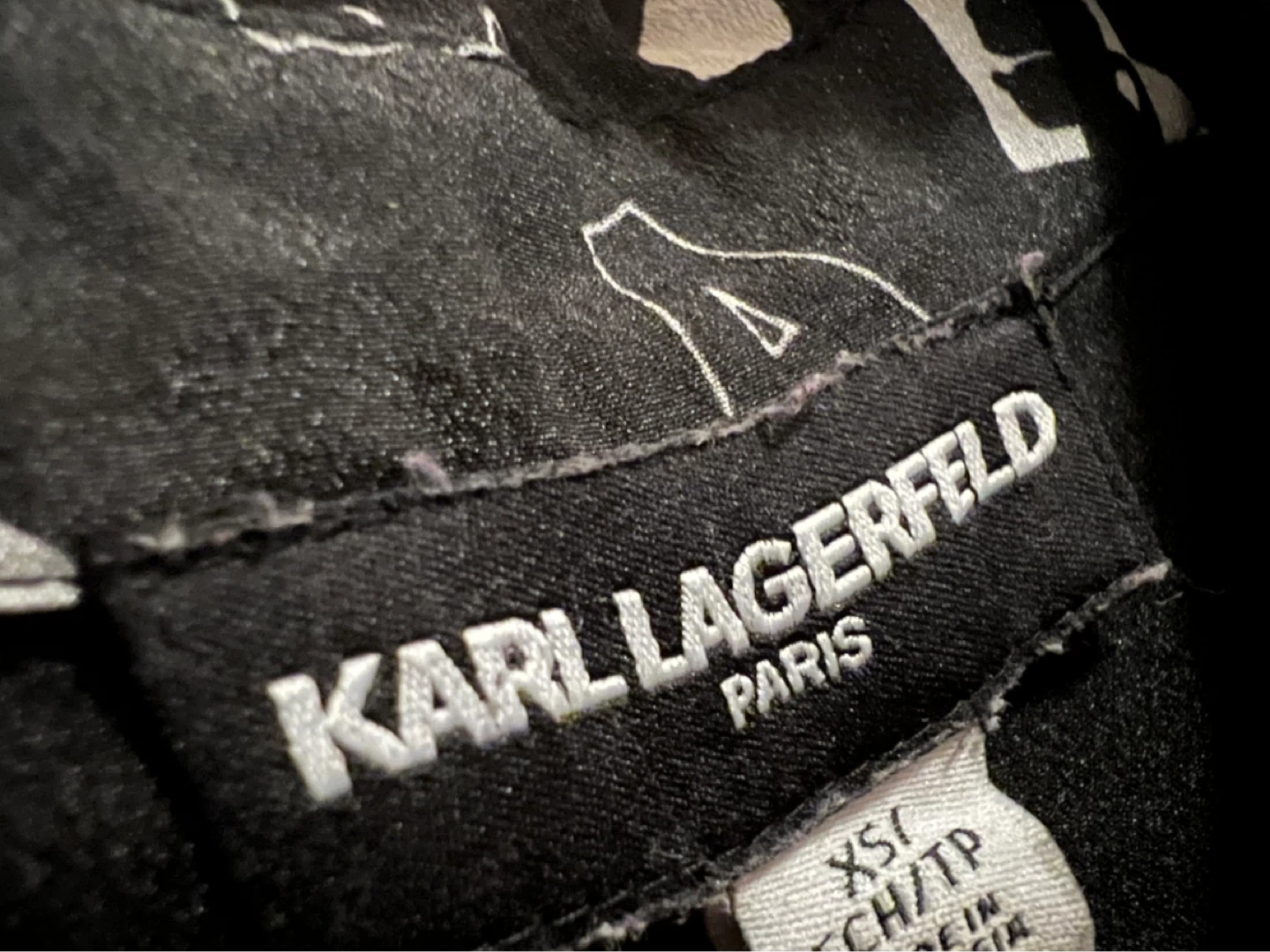 Karl Lagerfeld Paris Black Eiffel Tower Print Button-Up Shirt - photo 4