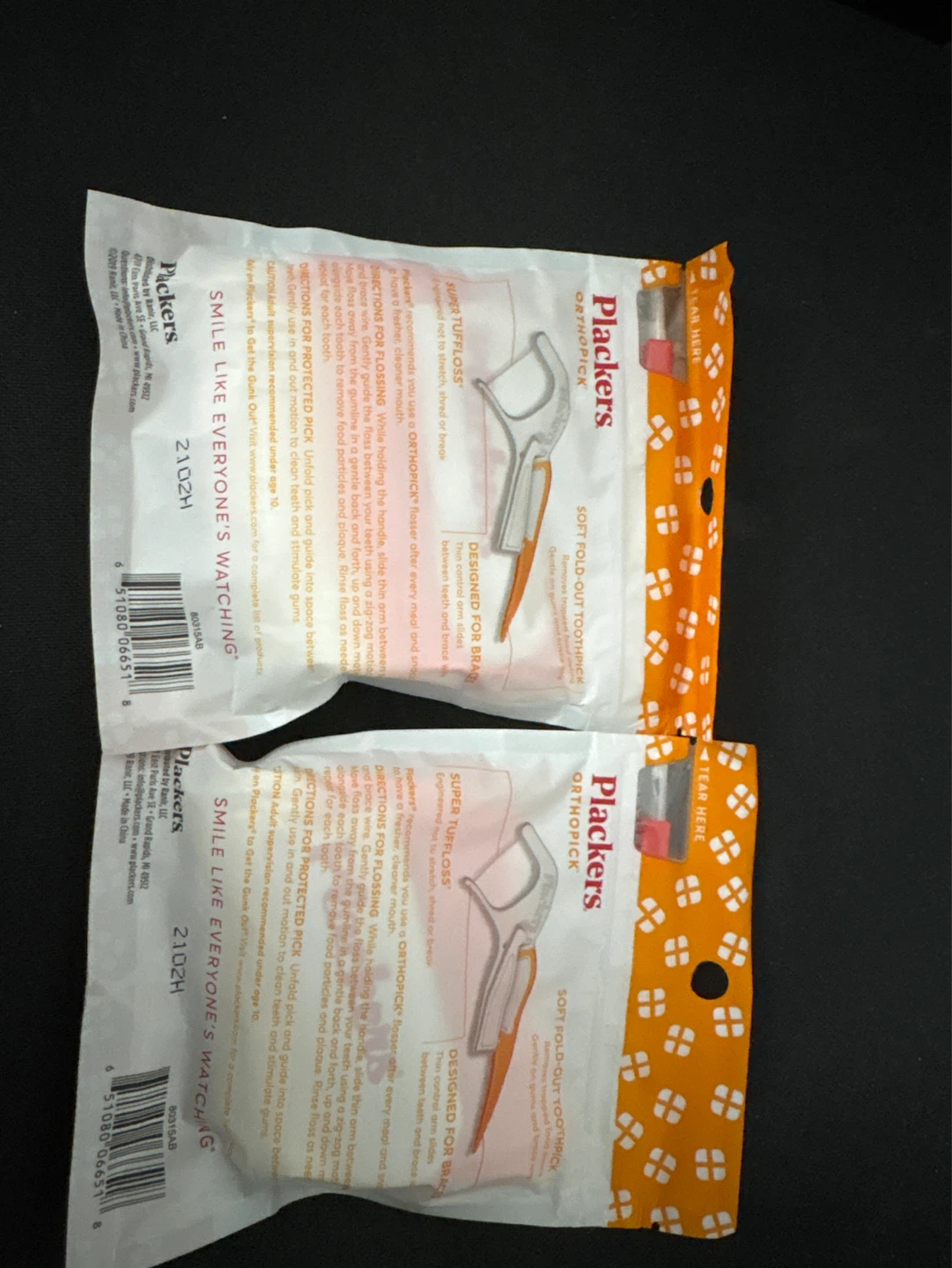 Plackers Orthopick Dental Flossers - 2 x 36 Count - photo 2