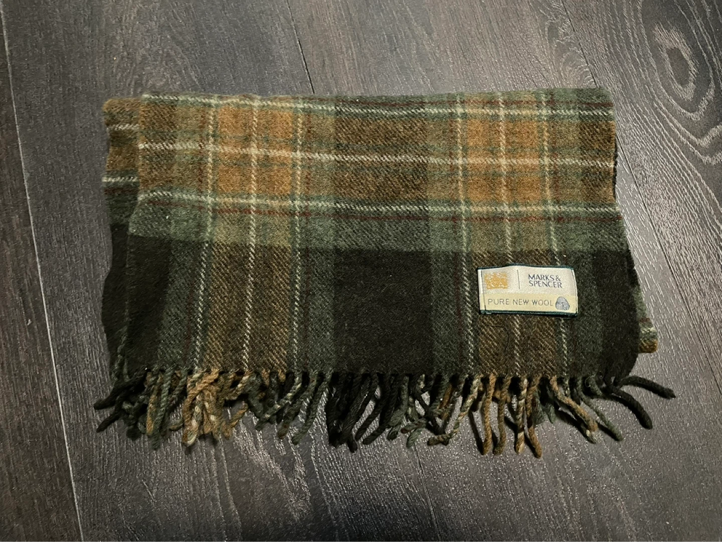 Marks & Spencer Plaid Wool Scarf