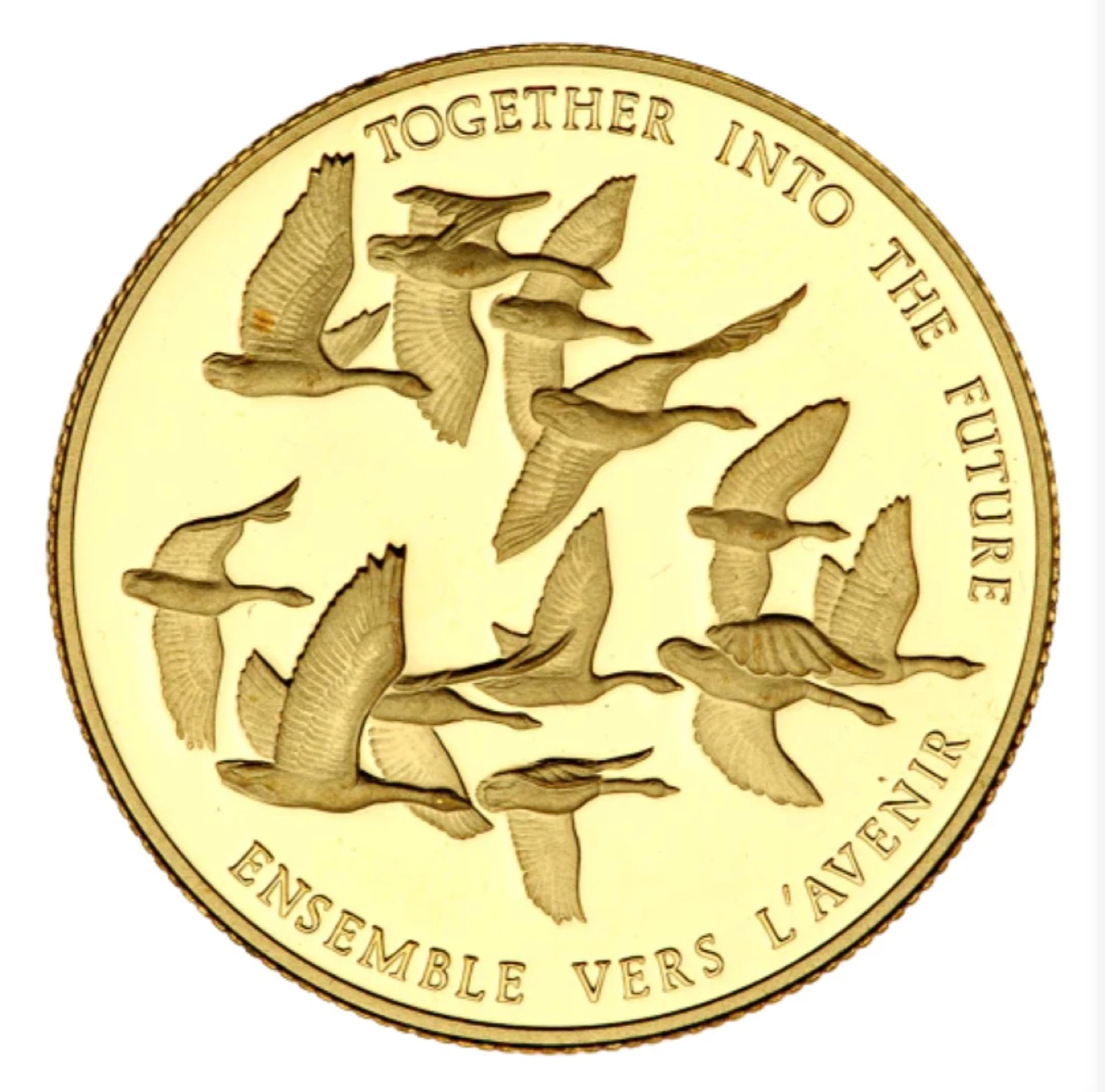 Canada 1978 $100 Gold Coin - Twelve Canadian Geese - photo 2