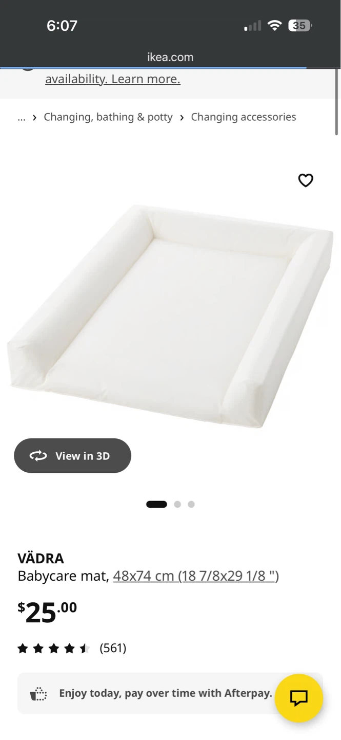 IKEA VÄDRA Babycare Mat 48x74 cm