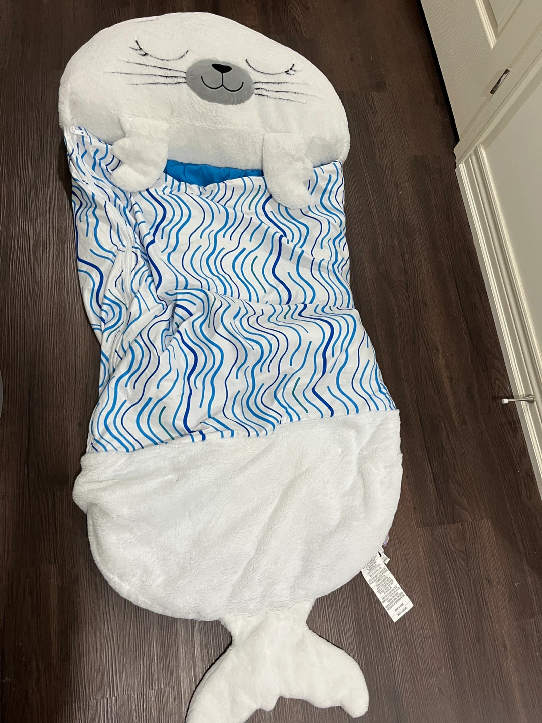 Seal-Happy Napper Sleeping Bag with Blue Wave Pattern - photo 2