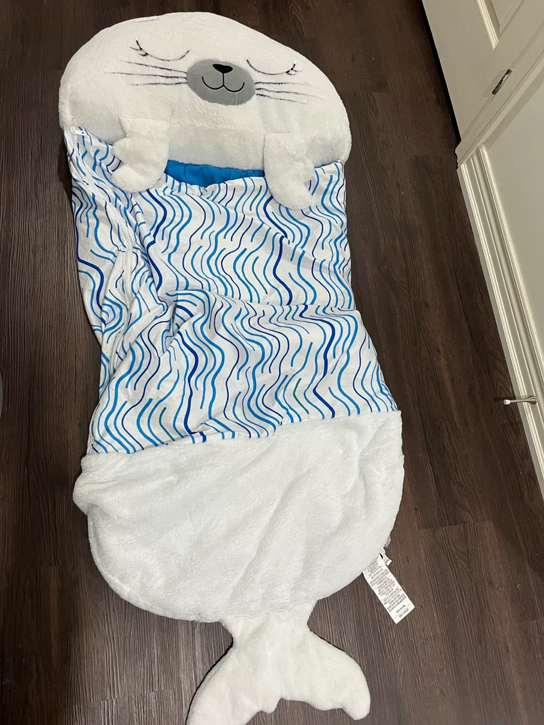 Seal-Happy Napper Sleeping Bag with Blue Wave Pattern - photo 2