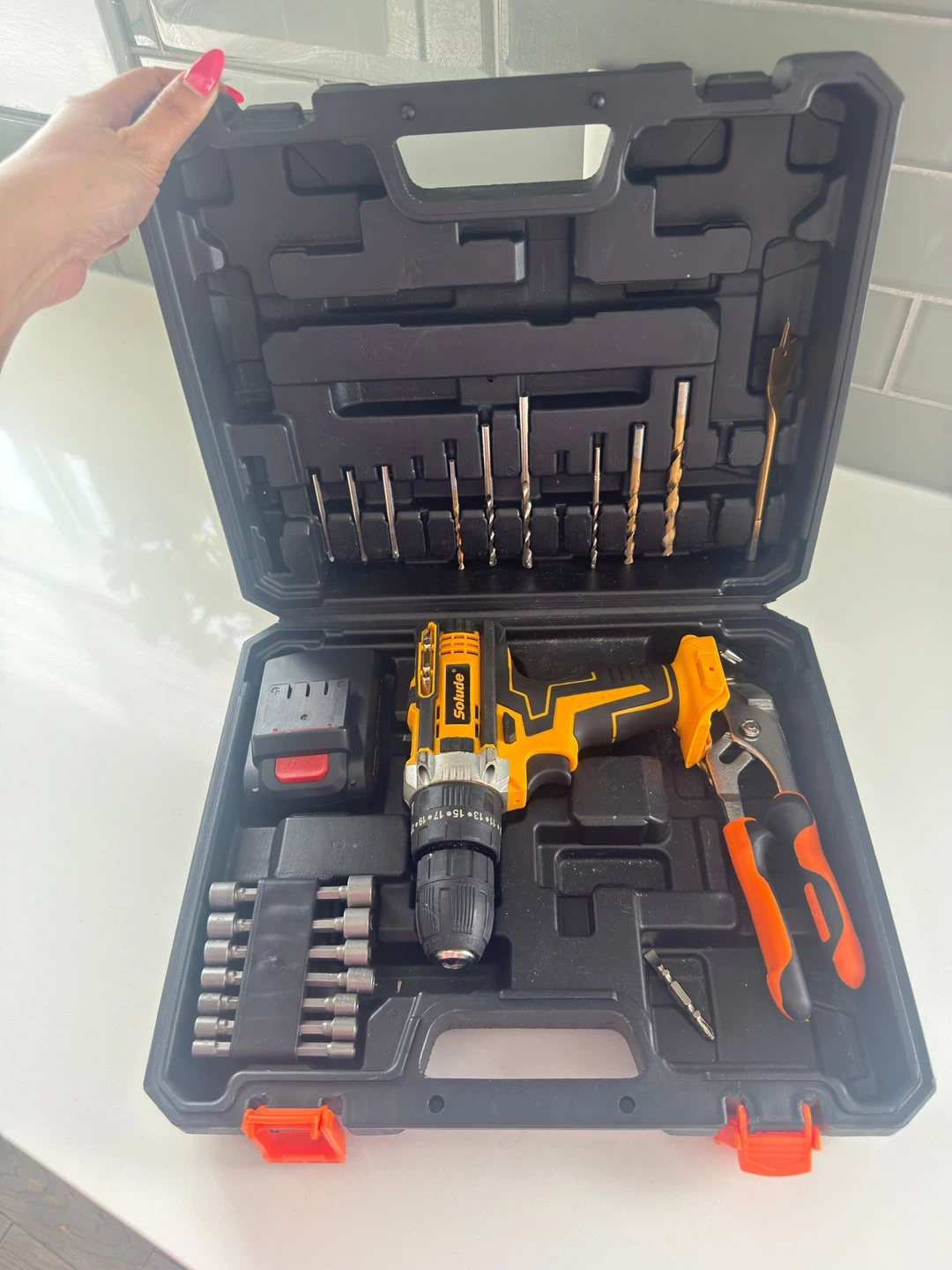 Solude Cordless Drill with Accessories - photo 2