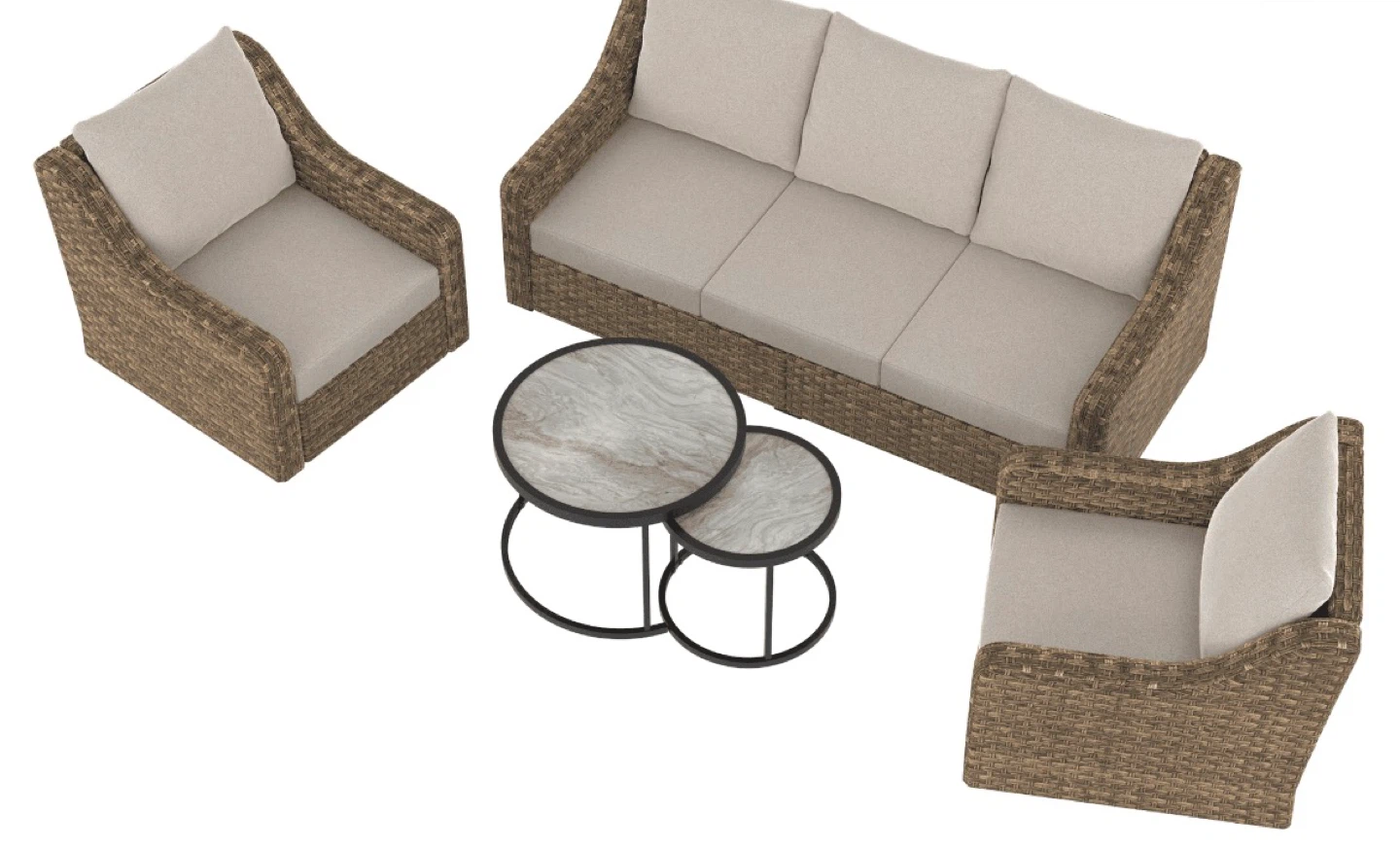 River Oaks 5-Piece Patio Outdoor Set - photo 3